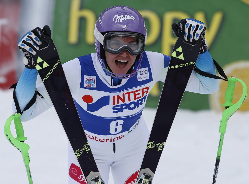 Lyžařka Šárka Strachová znovu zazářila ve slalomu