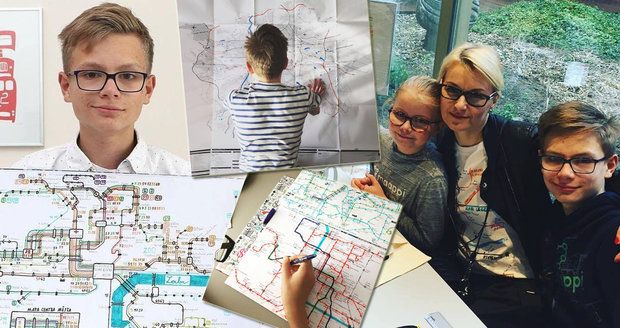Lidi mě se*ou, ale dělám je šťastnými: Autistický génius Matěj (14) maluje zpaměti složité mapy MHD