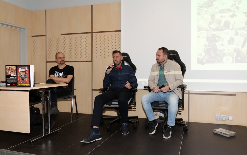 Petr Macek s Petrem Koplem představili nový komiks o Pérákovi.