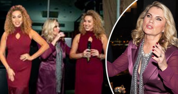 Křest videoklipu Leony Machálkové - s kamarádkou Zuzanou Gamboa.