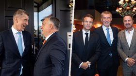 Orbán s Babišem v Průhonicích. Staří přátelé řešili plyn i migraci. Expremiér „odchytil“ i Macrona