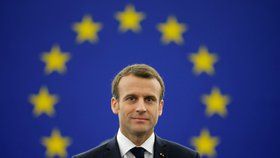 Emmanuel Macron, francouzský prezident, vystoupil se svým projevem v europarlamentu. (17.4.2018)