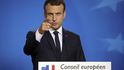 Summit EU v Bruselu. Emmanuel Macron