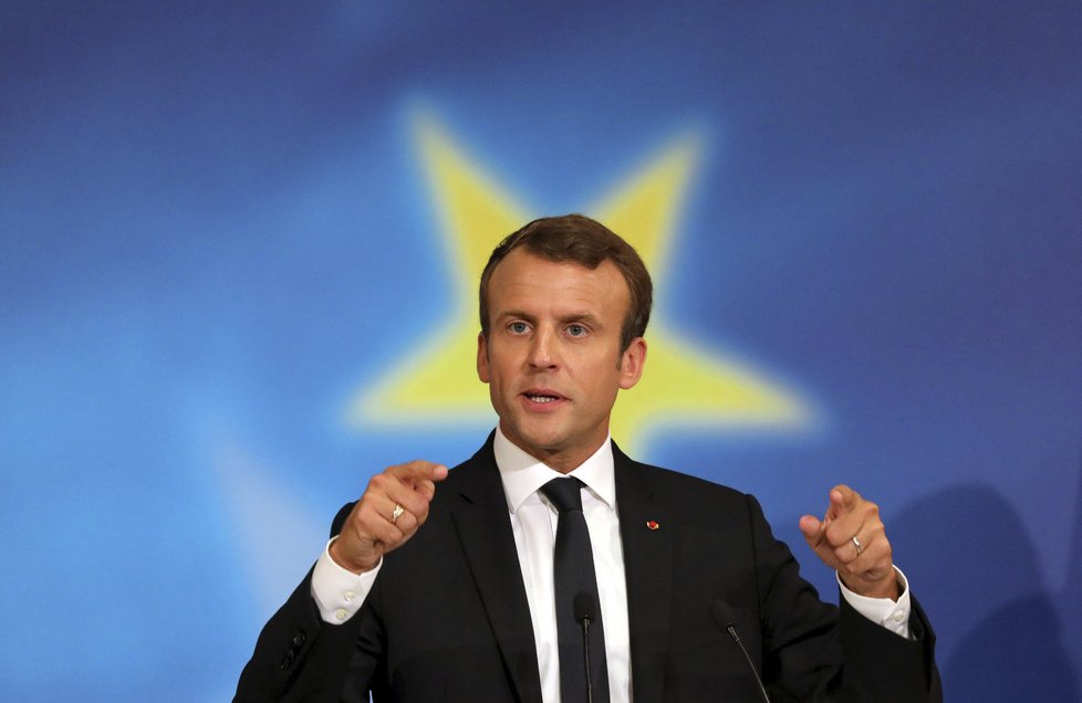 Macron se při proslovu o reformě EU rozvášnil.