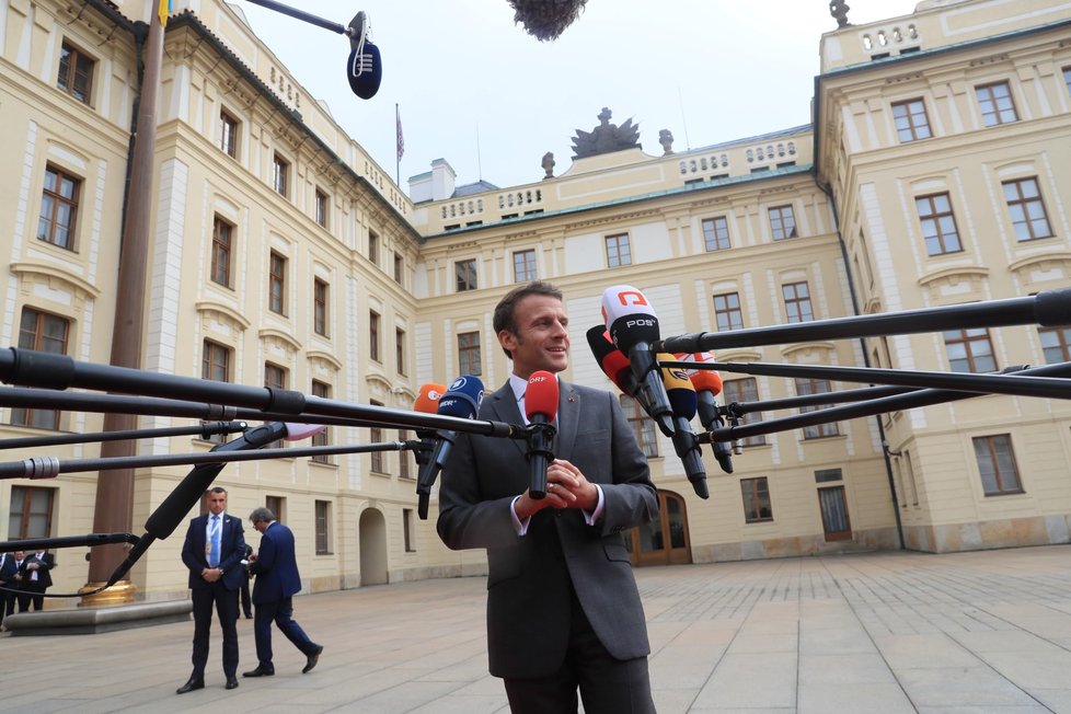 Supersummit na Pražském hradě: Francouzský prezident Emmanuel Macron