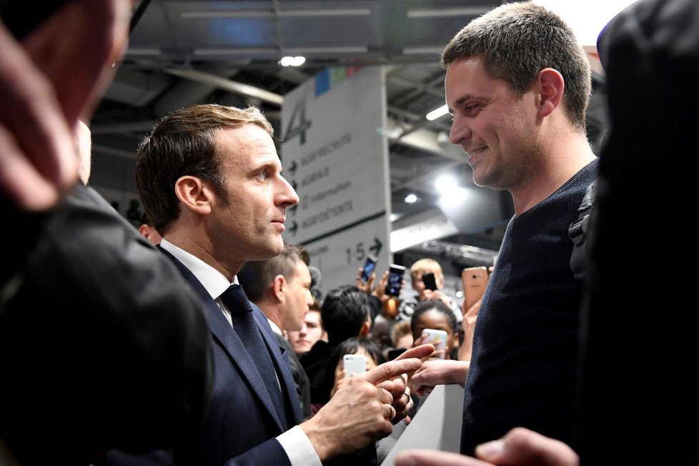 Na zemědělském veletrhu v Paříži byl Macron i vůdce žlutých vest (22. 2. 2020)