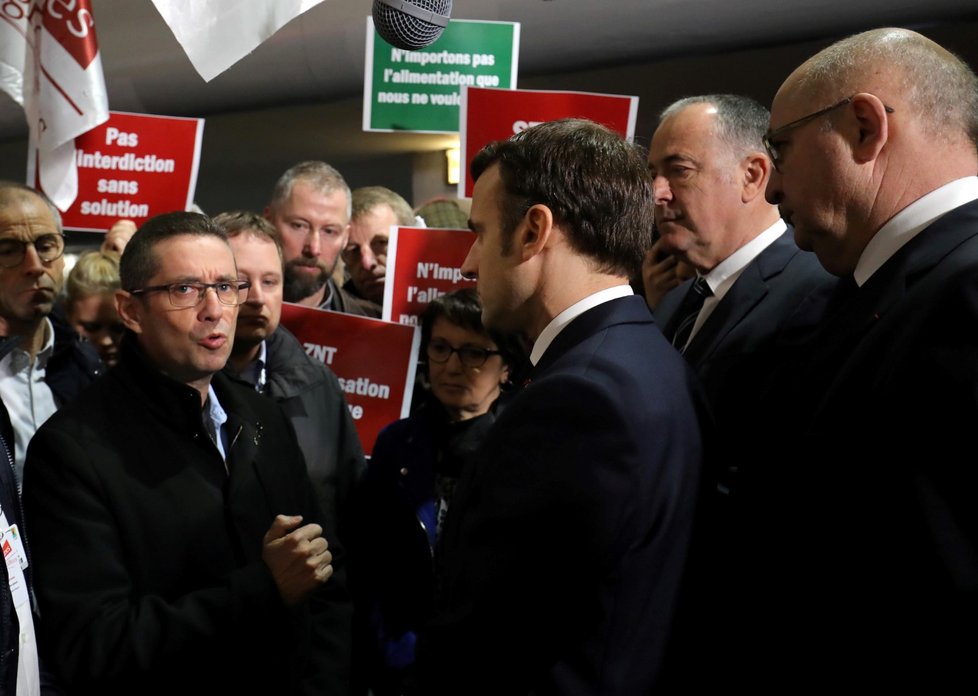 Na zemědělském veletrhu v Paříži byl Macron i vůdce žlutých vest (22. 2. 2020)