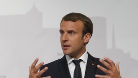 Francouzský prezident Emmanuel Macron v Salcburku