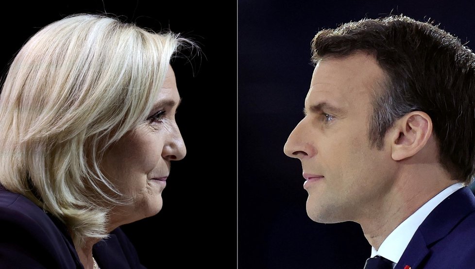 Druhé kolo stejně jako roku 2017: Le Penová vs. Macron.