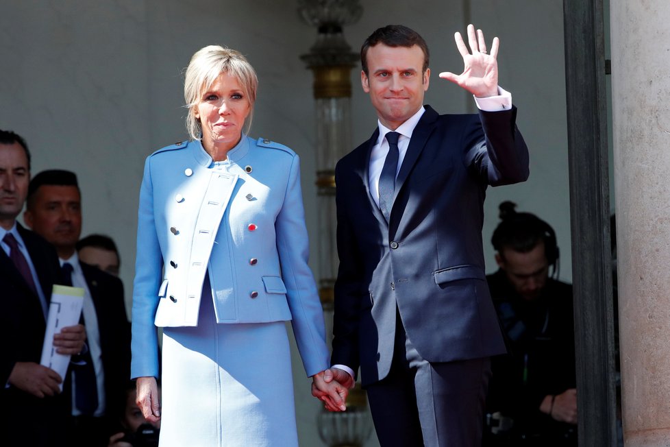 Prezident Macron a první dáma Brigitte