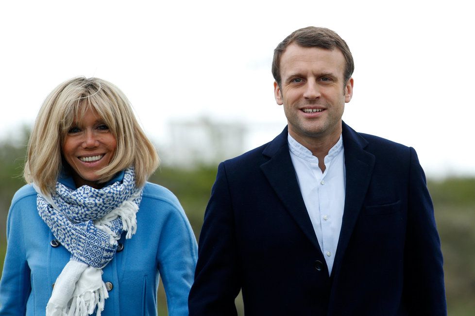 Emmanuel Macron s manželkou Brigitte Trogneux