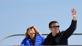 Emmanuel Macron s manželkou Brigitte Trogneuxovou