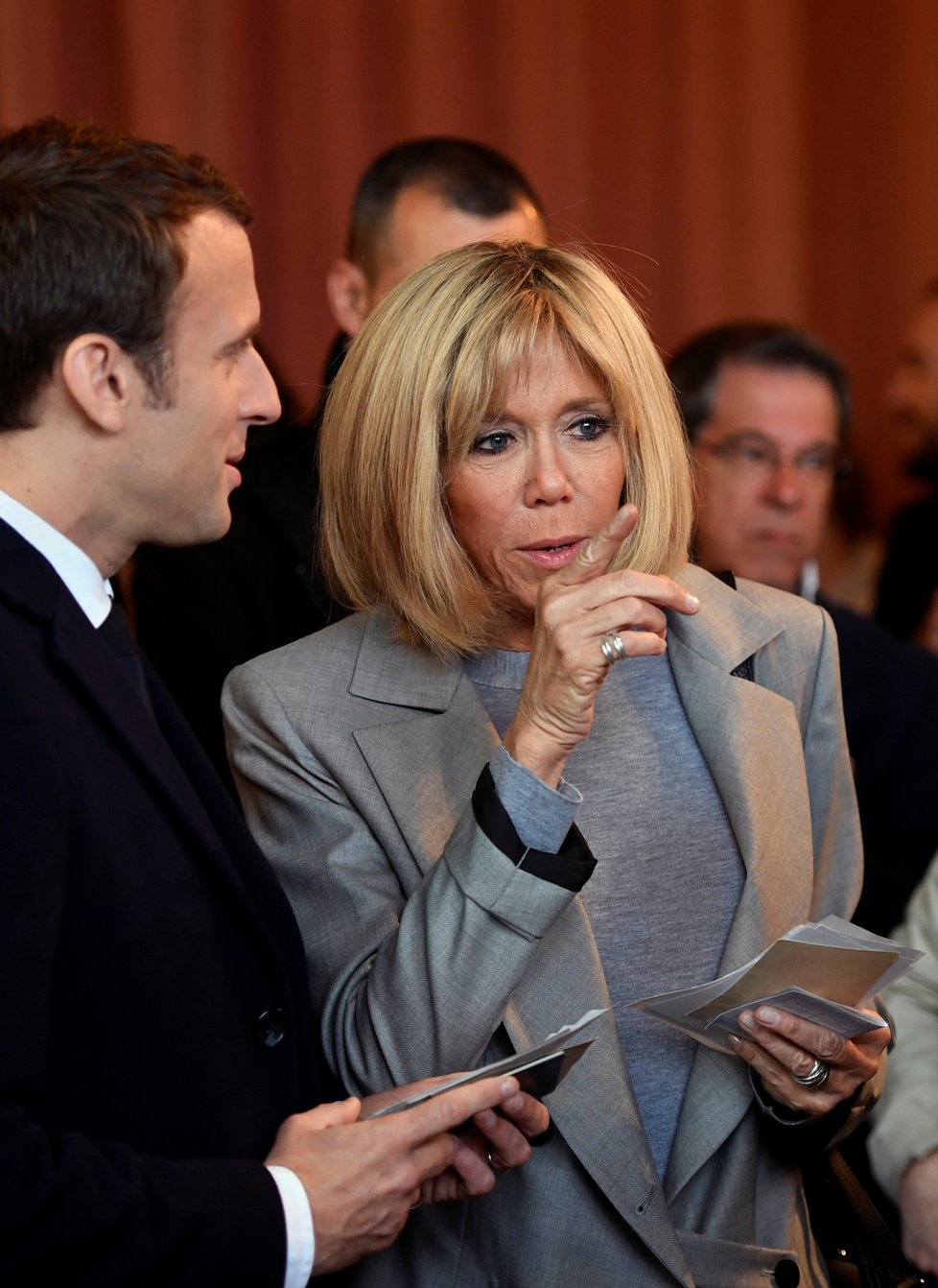 Emmanuel Macron s manželkou Brigitte Trogneuxovou