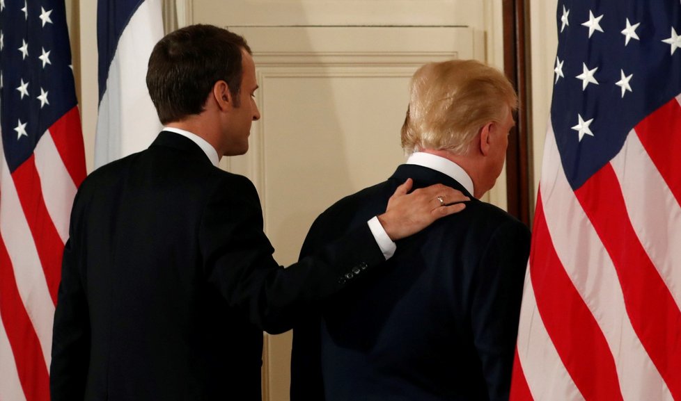 Americký prezident Donald Trump a jeho francouzský protějšek Emmanuel Macron v Bílém domě