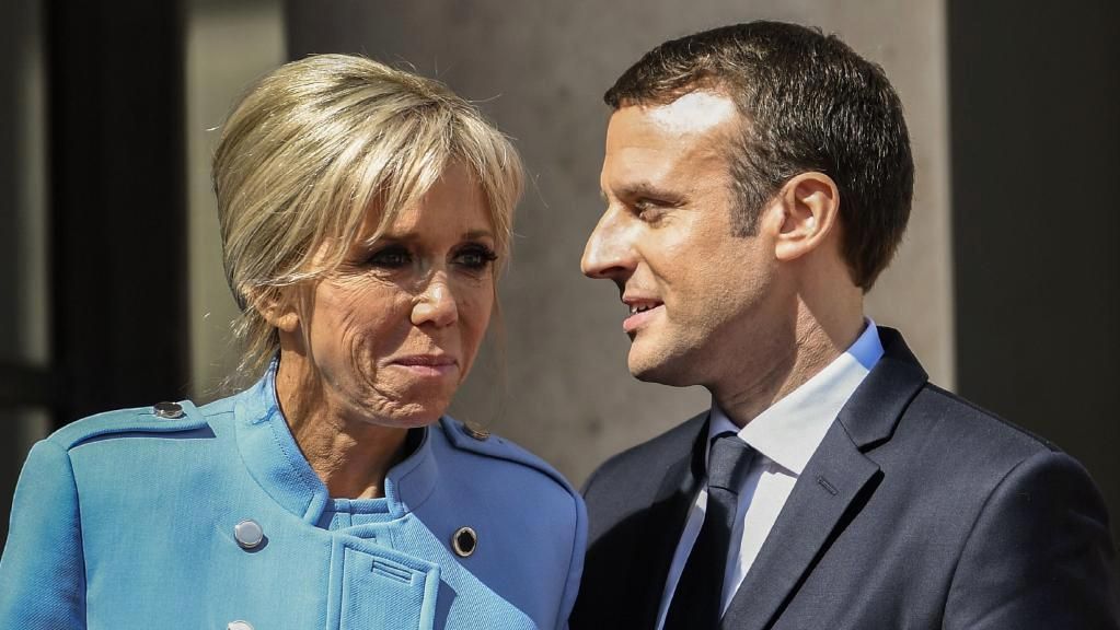 Brigitte Macron s manželem.