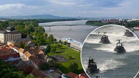 Maďarskou hranici střeží před migranty vojenská loď. Doplout může až na Slovensko