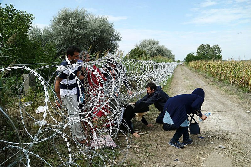 Uprchlíci na cestě Maďarskem