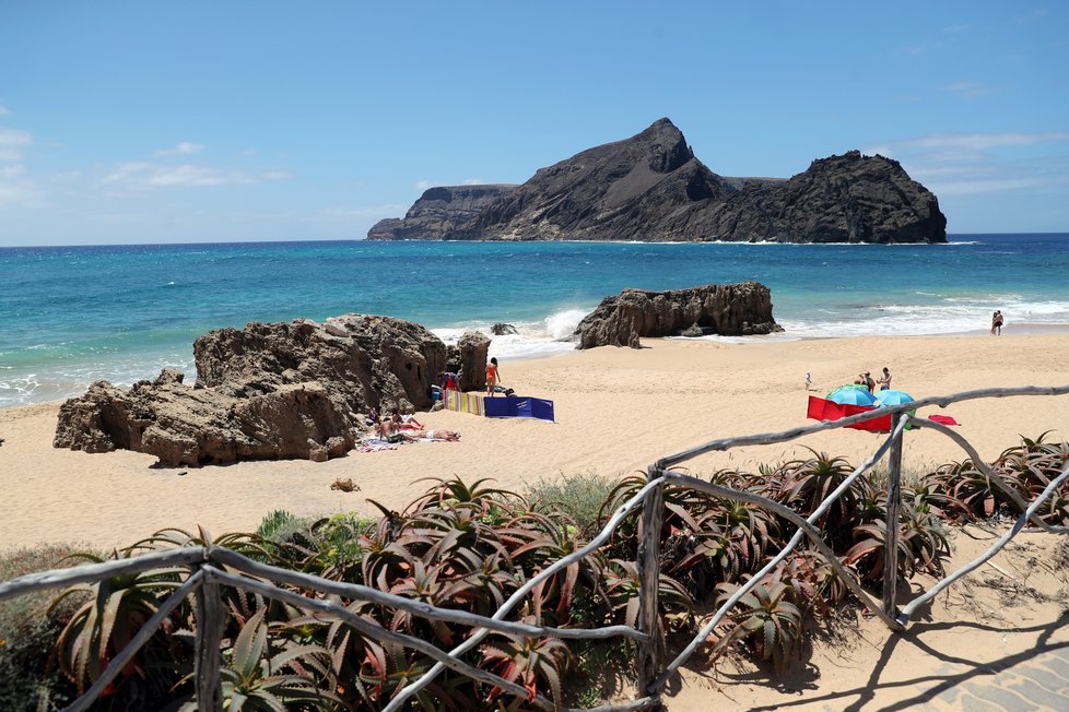 pláž na madeirském ostrově Porto Santo