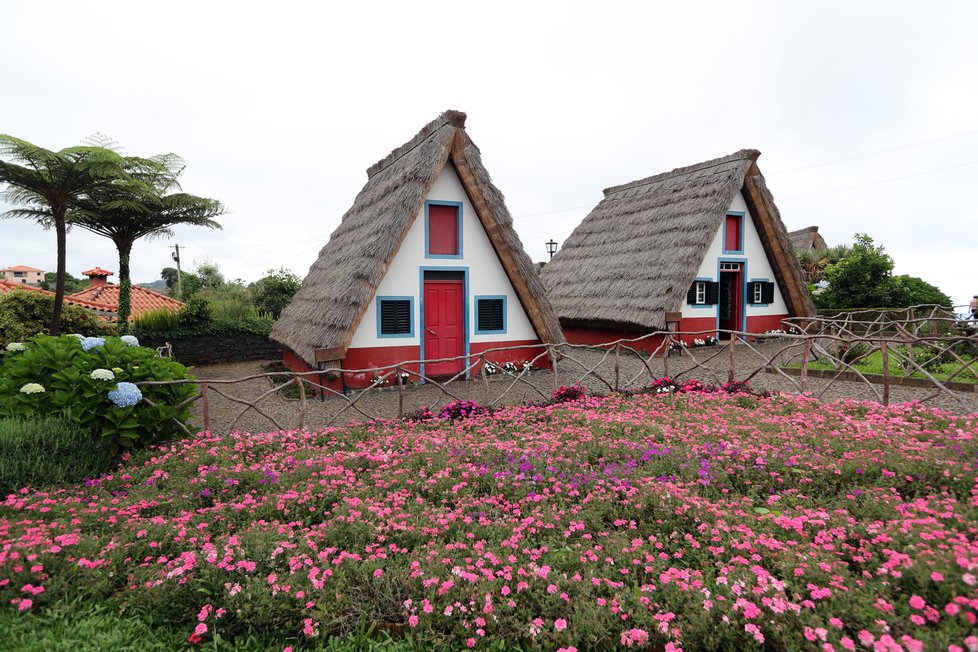 Skanzen ve městečku Santana na Madeiře