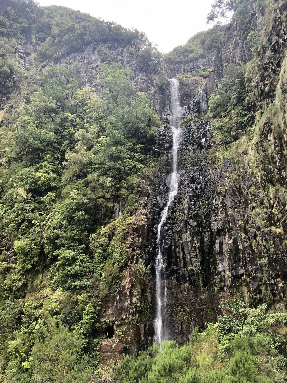 Vodopád Risco na Madeiře.