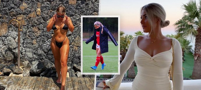 Sexy fotbalistka Madelene Wrightová se pochlubila snímky z dovolené.