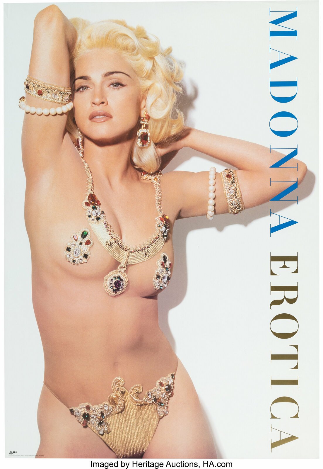Říjen 1992 Madonna, promo plakát k albu Erotica Věk: 34 let  