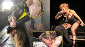 Madonna (54) řádila: Naběhlé žíly, nadmutý výstřih a show s mikrofonem