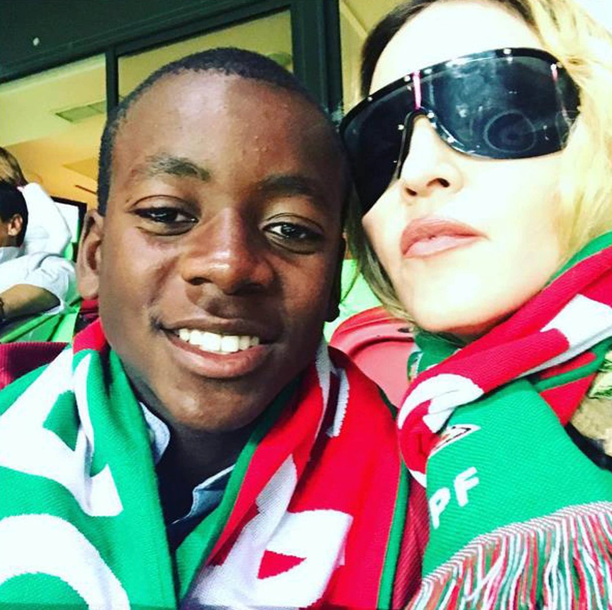Madonna si během zápasu udělala selfie se synem Davidem