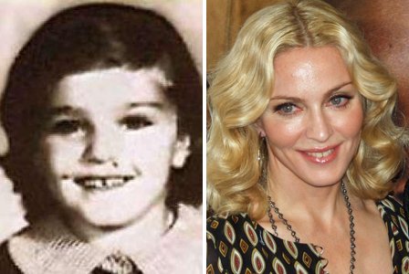 Prozrazuje ji mezerka mezi zuby. Během let se jí trochu zmenšila, ale i tak je to pořád ona. Chameleon mezi hvězdami - Madonna.
