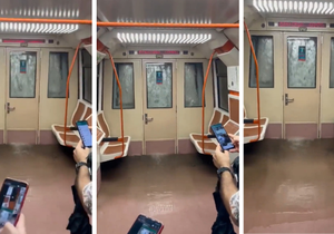Povodeň zaplavila metro v Madridu.