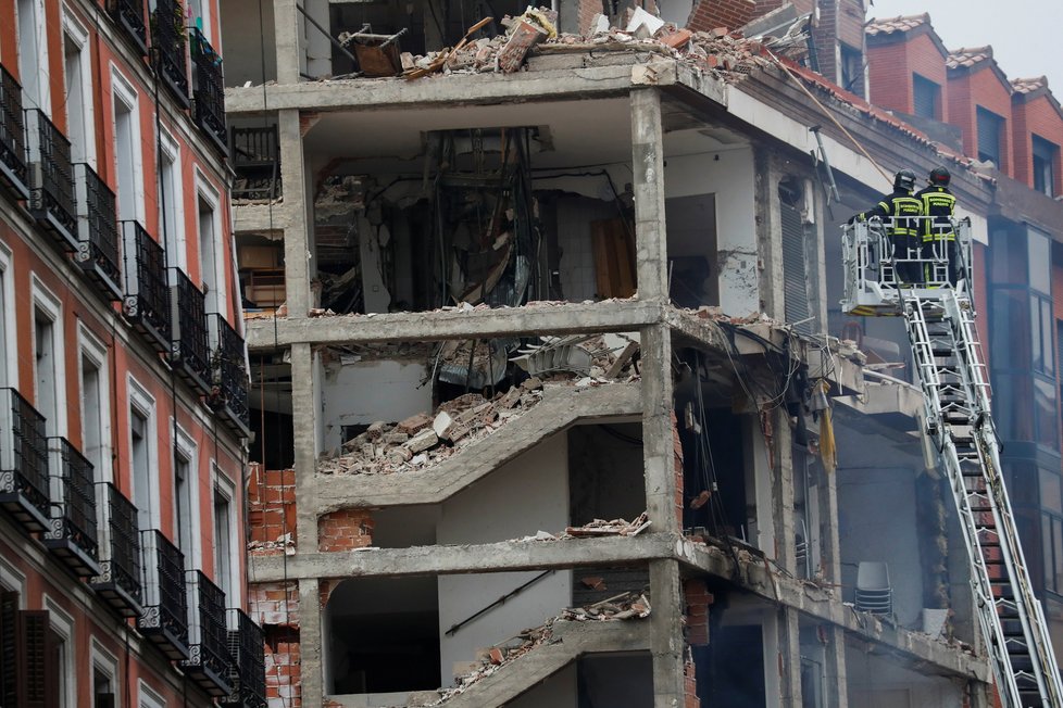 Exploze domu ve španělském Madridu.