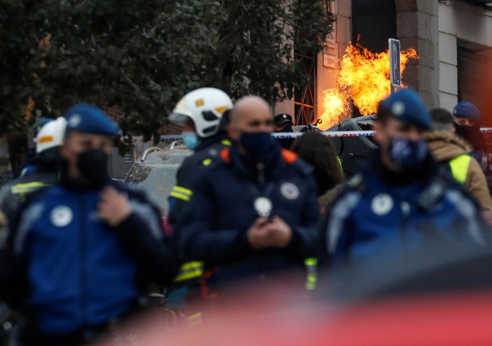 Exploze domu v Madridu otřásla okolím.