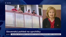 Magda Vášáryová při emotivním vystoupení o uprchlících v České televizi