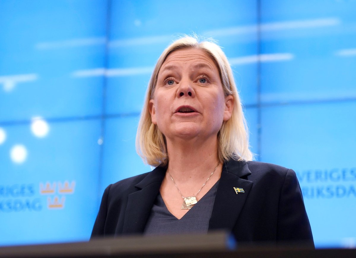 Švédská premiérka Magdalena Anderssonová (listopad 2021)