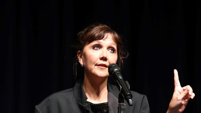 Maggie Gyllenhaal v Karlových Varech 2026. Maggie Gyllenhaal v Karlových Varech 2026.