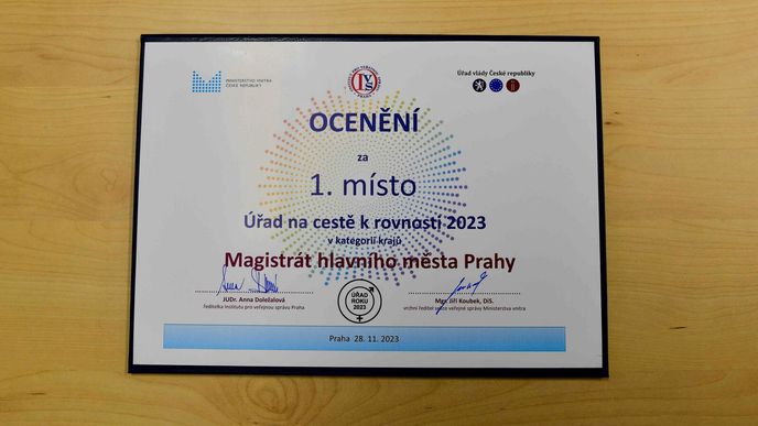 Ocenění pro pražský magistrát