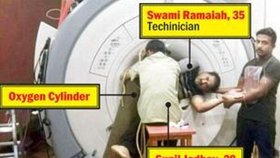 Technici zapnuli magnetickou rezonanci: Čtyři hodiny k ní byli přišpendlení kyslíkovou bombou!