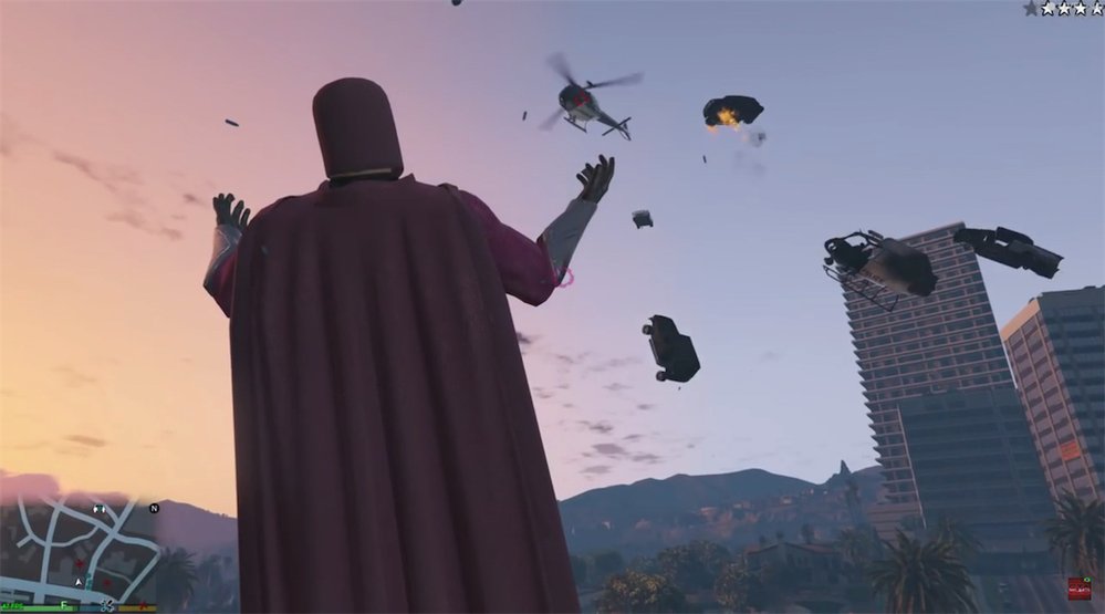 Magneto ničí hru Grand Theft Auto V a dost ho to baví