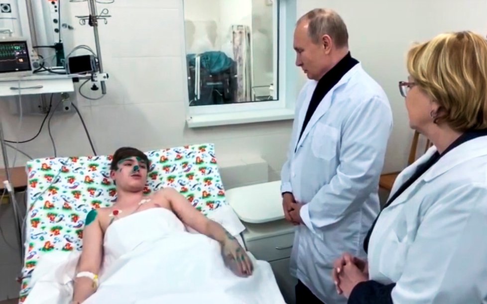Zraněné navštívil v nemocnici i ruský prezident Vladimir Putin