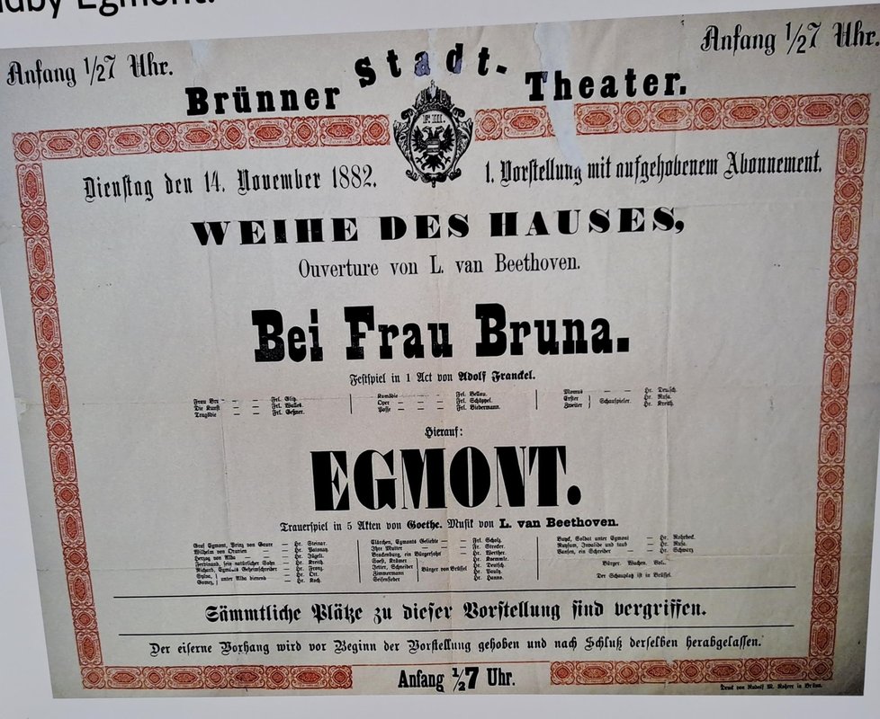 Plakát prvního představení.