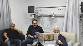 Palestinský lídr Mahmúd Abbás skončil v nemocnici kvůli plicní infekci