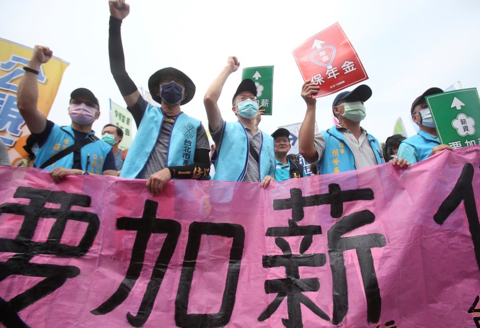 1. máj ve světě: Protesty na Tchajwanu