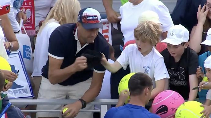 Polský milionář okradl dítě o suvenýr na US Open.