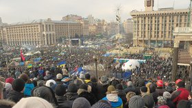 Euromajdan, Kyjev, 19. ledna 2014.