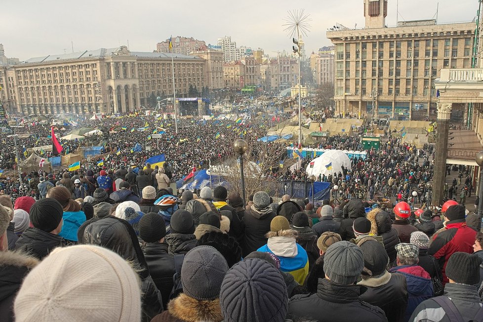 Euromajdan, Kyjev, 19. ledna 2014.