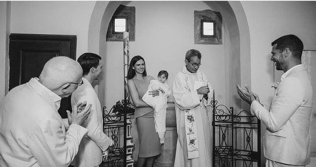 Majk Spirit s manželkou Marií nechali pokřtít dceru Arii.