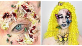 Mrtvý hmyz jako součást make-upu: Americká stylistka dobývá sociální sítě odvážnými kreacemi