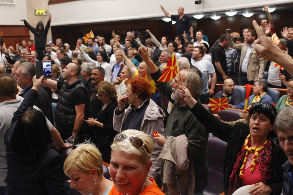 Loňské nepokoje v budově makedonského parlamentu