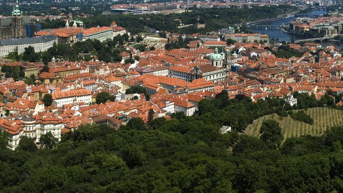 Malá strana (pohled z Petřína) Malá strana (pohled z Petřína)