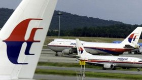Letadla společnosti Malaysia Airlines.